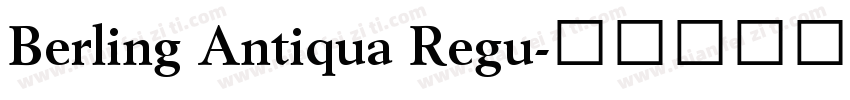 Berling Antiqua Regu字体转换